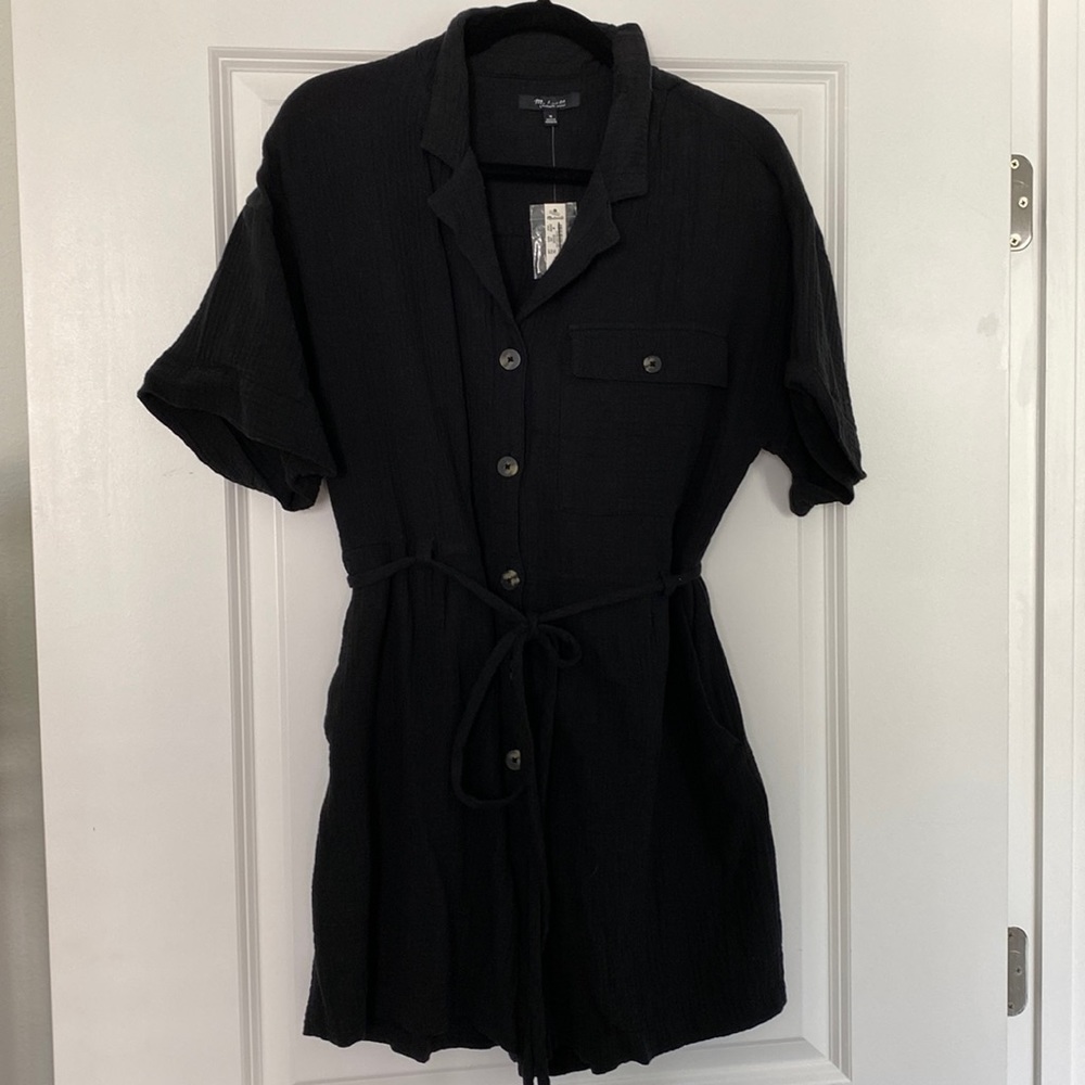 Madewell NWT lightspun cotton romper -M